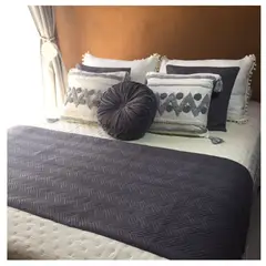 COMPRAPO - Set Piecera Plush + 2 Fundas Boho 2 Pzas. o King Mod. Marruecos