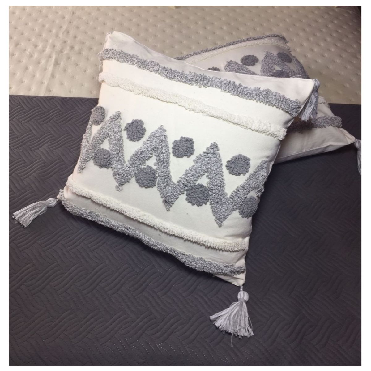 COMPRAPO - Set Piecera Plush + 2 Fundas Boho 2 Pzas. o King Mod. Marruecos