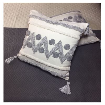 Imagen 2 del producto Set Piecera Plush + 2 Fundas Boho 2 Pzas. o King Mod. Marruecos