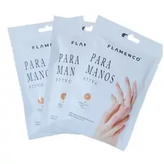 FLAMENCO - Pack 10 Mascarillas Blanqueadoras Para Manos 377VC 40ml