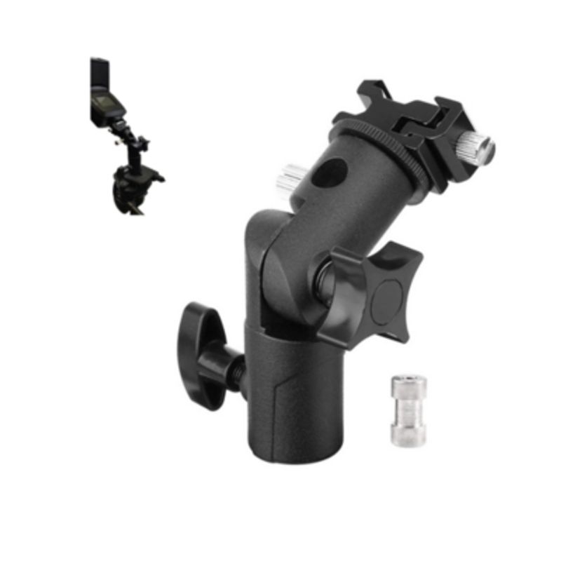 GENERICO - Swivel Soporte De Zapata Para Flash Y Paraguas Metal