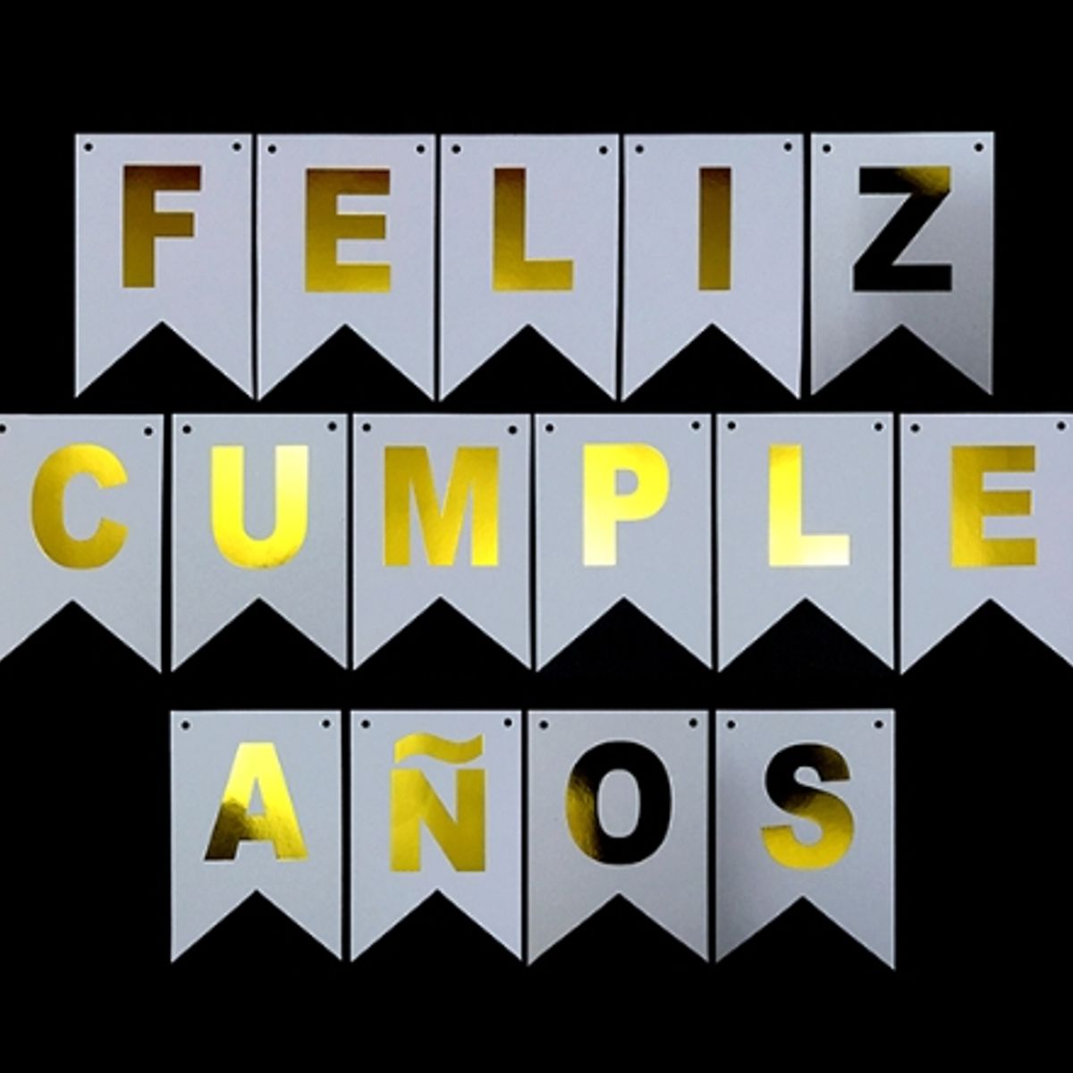 GENERICO - Banner Feliz Cumpleaños Dorado