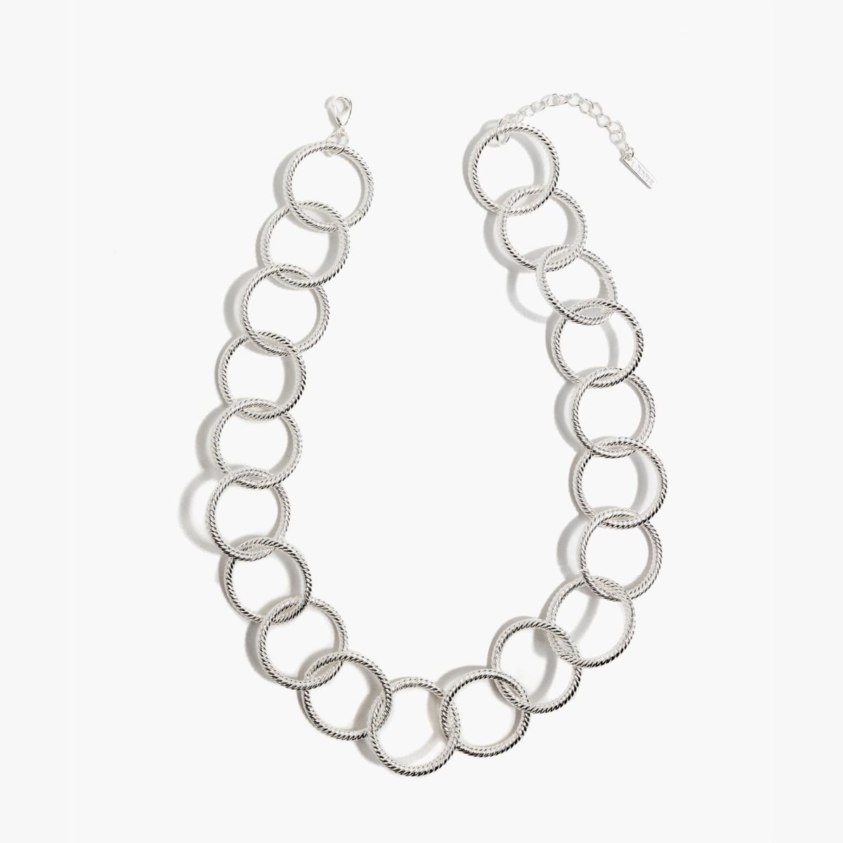 LOUNGE - Collar Mujer Argollas Plateado