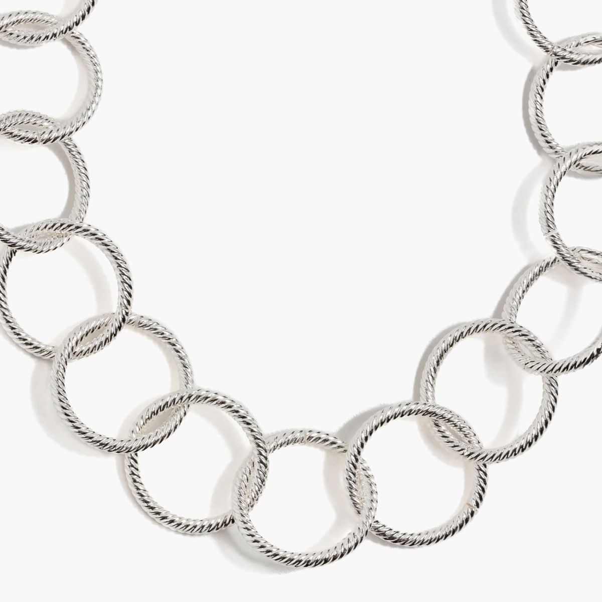 LOUNGE - Collar Mujer Argollas Plateado