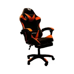 GENERICO - SILLA GAMER PENDRAGON 730-5 NEGRA NARANJA RECLINABLE ALTURA REGULABLE ERGONOMICA GIRATORIA