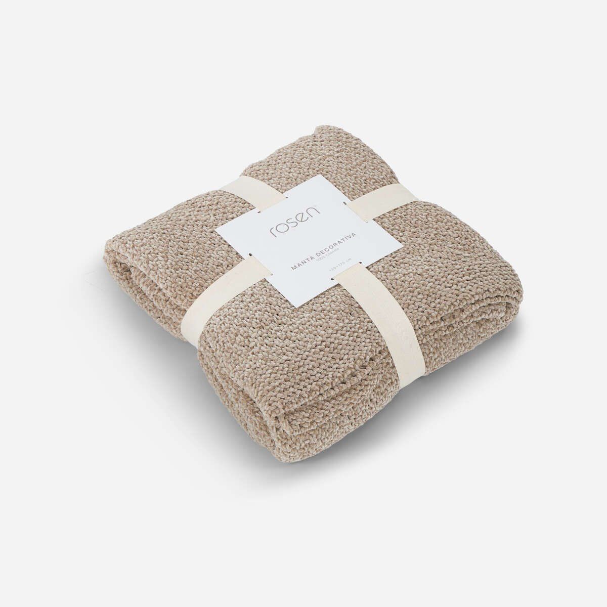 ROSEN - Manta Chenille 130 x 170 cm Beige