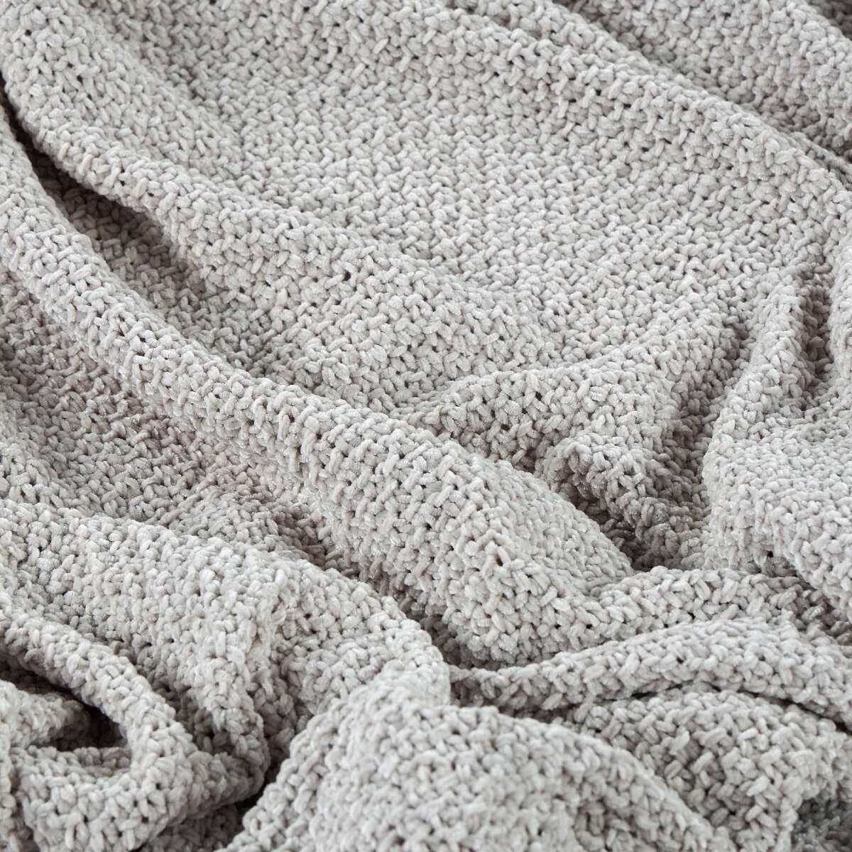 ROSEN - Manta Chenille 130 x 170 cm Gris Perla