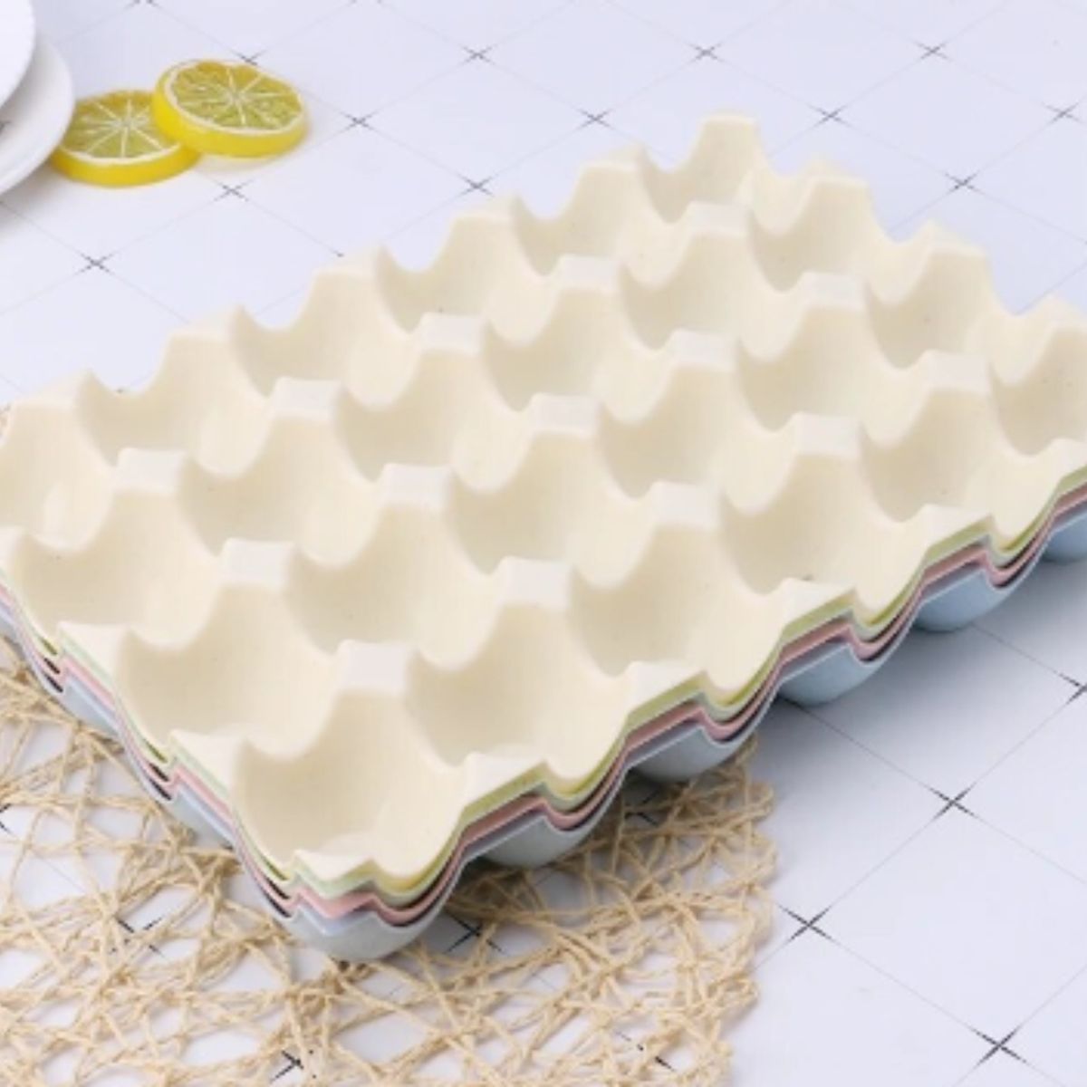 OEM - Set 02 Contenedor Almacenamiento Para Huevos 24 Unidades