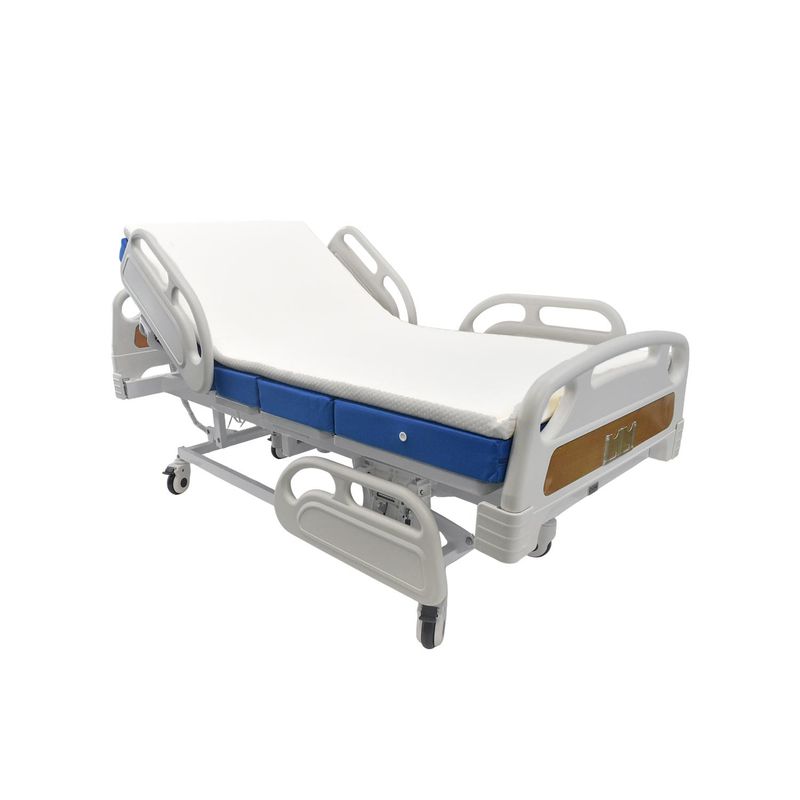 GLOMED - Cama Clínica Elect 5 Pos Dlux + Colchon Imper 10cm + Topper GLOMED