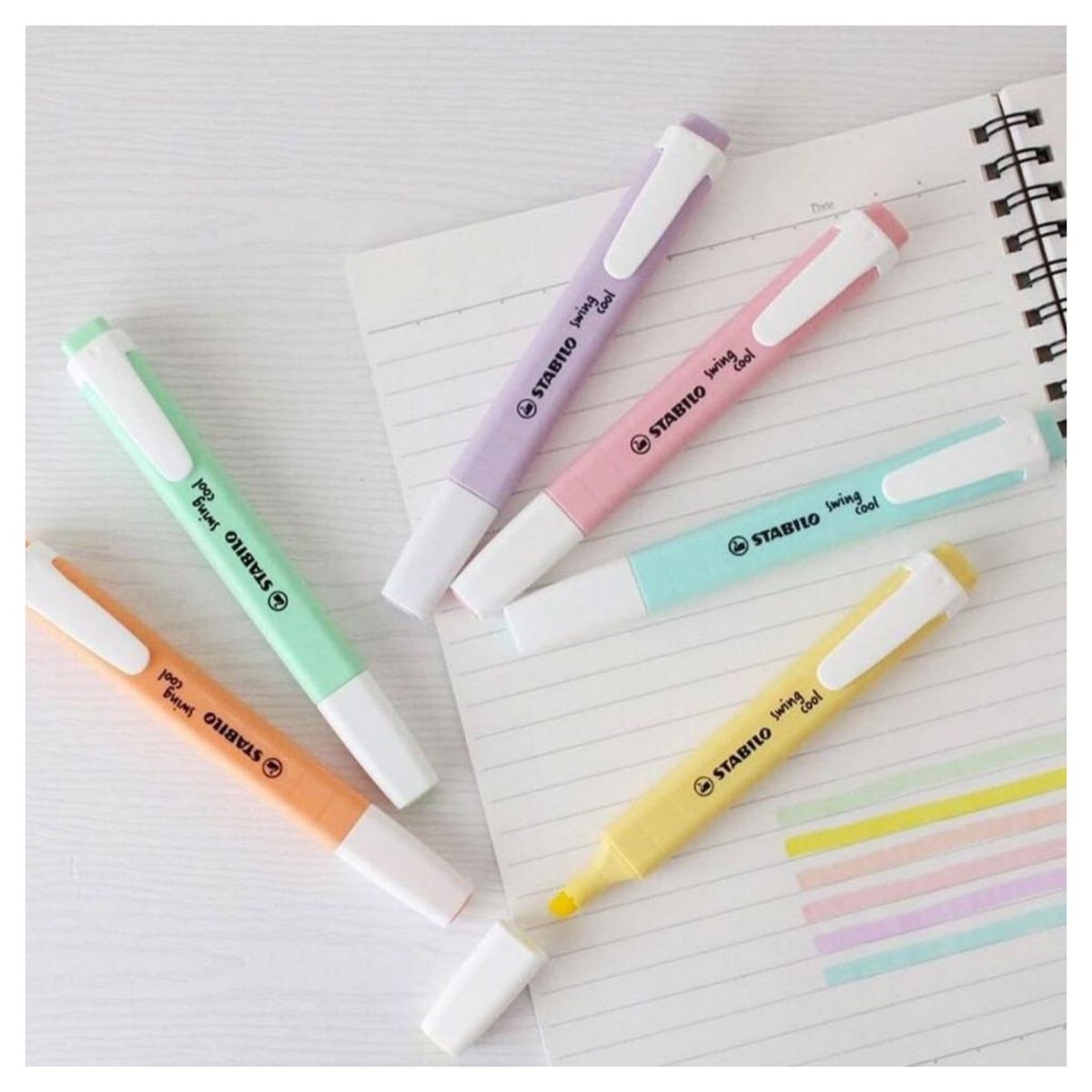 RHEIN - Set 4 Destacadores Stabilo Swing Cool Pastel RHEIN