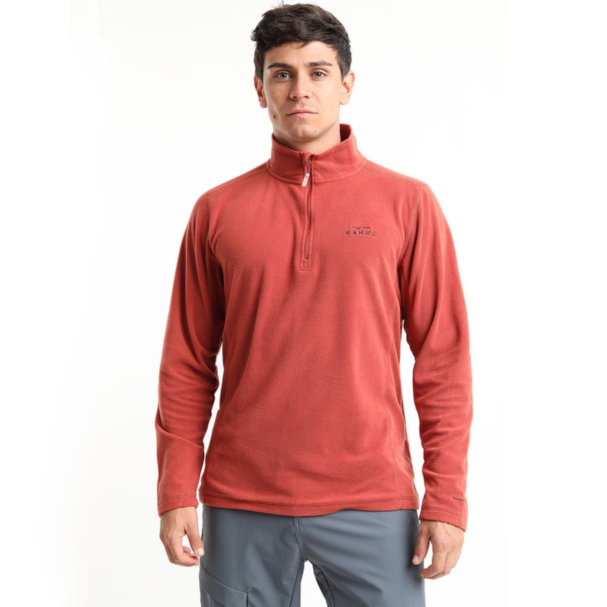 KANNU - Polar Valle De La Luna 1/4 Cierre Hombre Naranja Oscuro KANNU