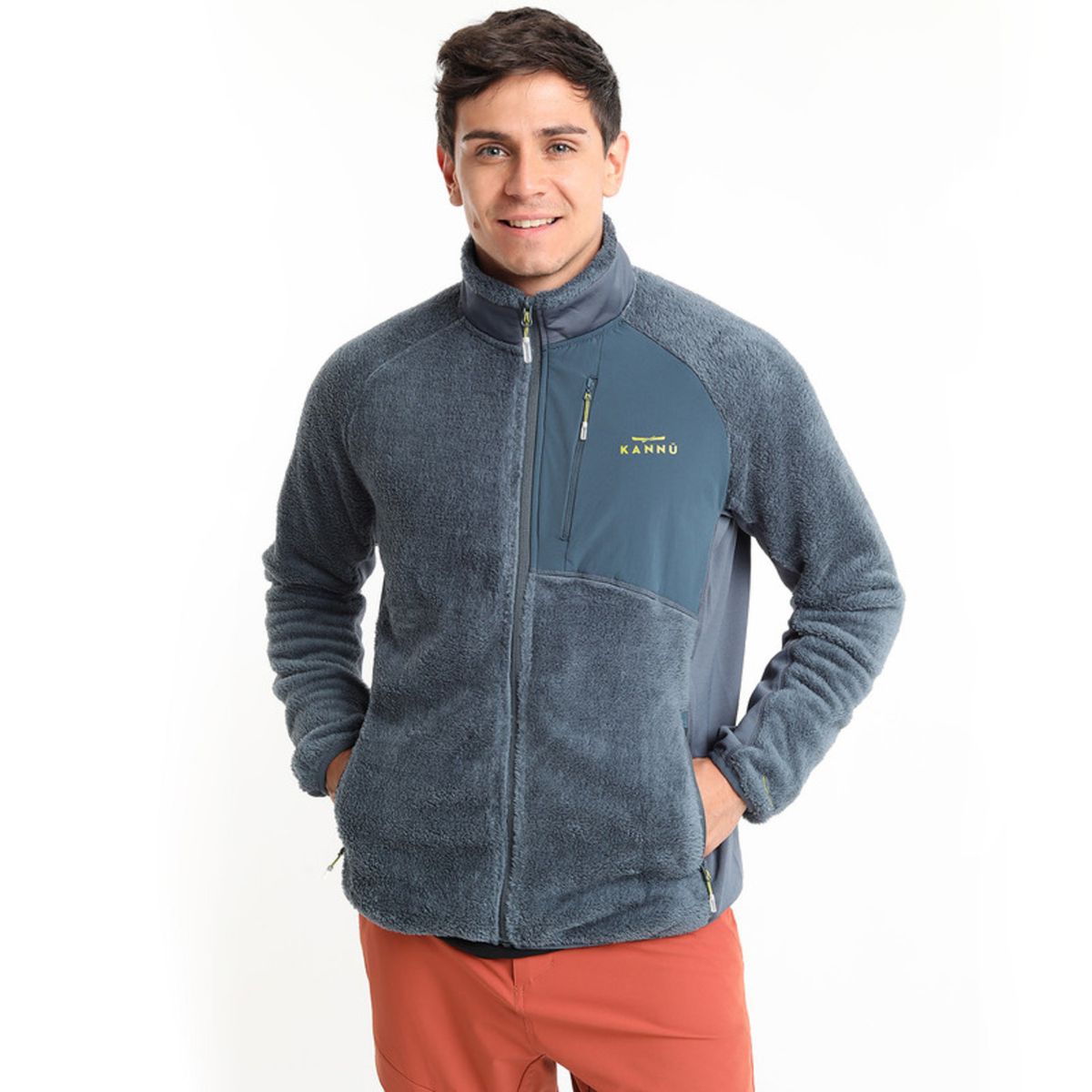 KANNU - Polar Shaggy Ciprés Hombre Gris KANNU