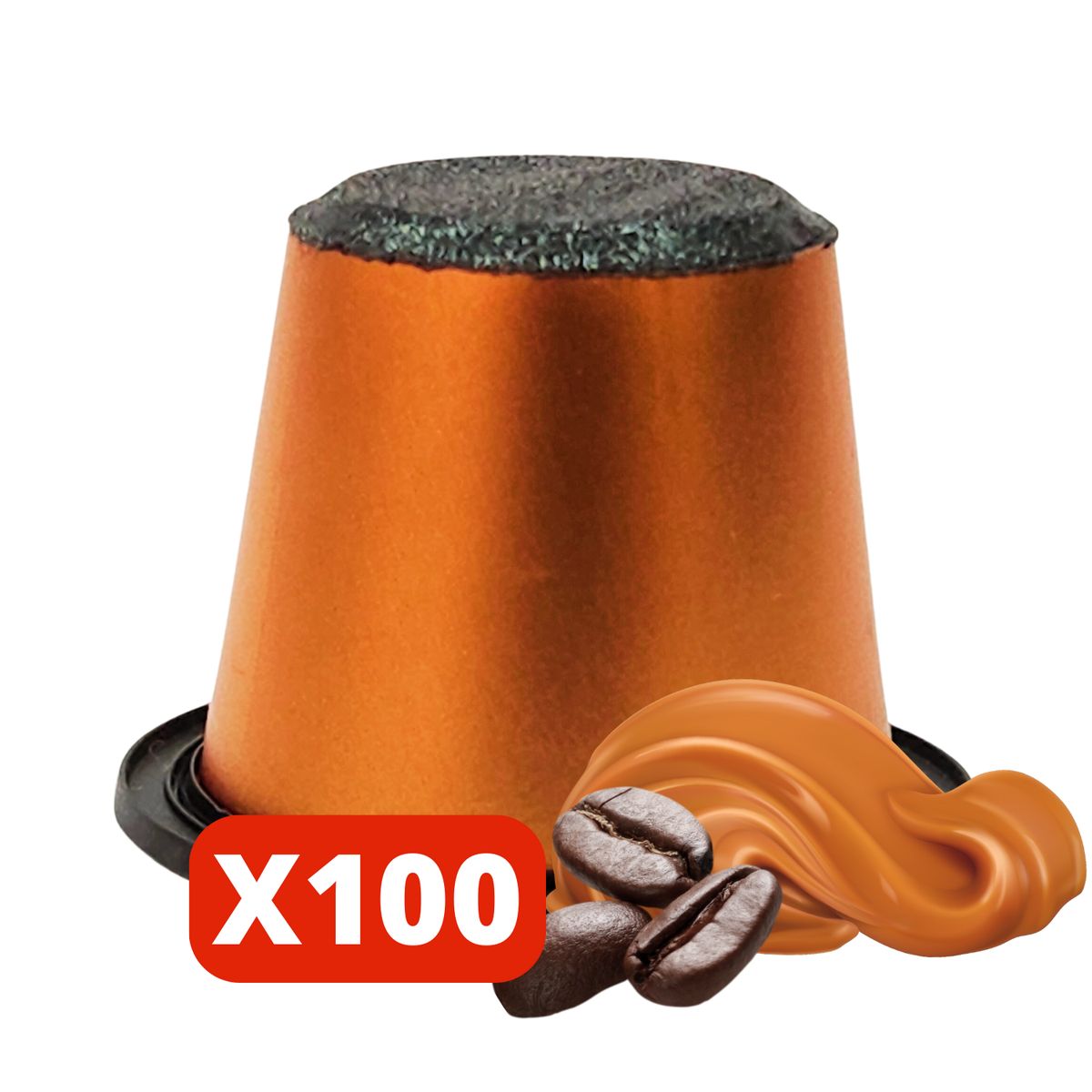 CAFE CARIBE - Caramel Toffee 100 cápsulas Nespresso compatibles