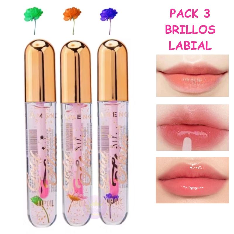 GENERICO - Brillo Labial Flores Pack