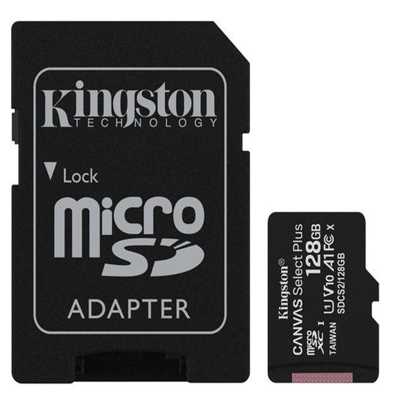 KINGSTON - MEMORIA MICRO SD 128 GB CLASE 10 + ADAPTADOR