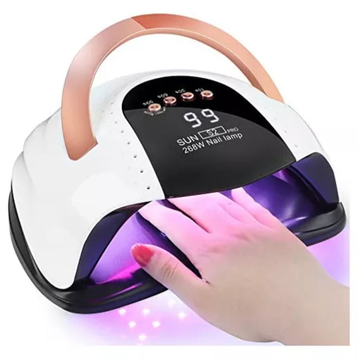 GENERICO - Lámpara Led Uv De Uñas 2 En 1 De 268w Secador De Uña