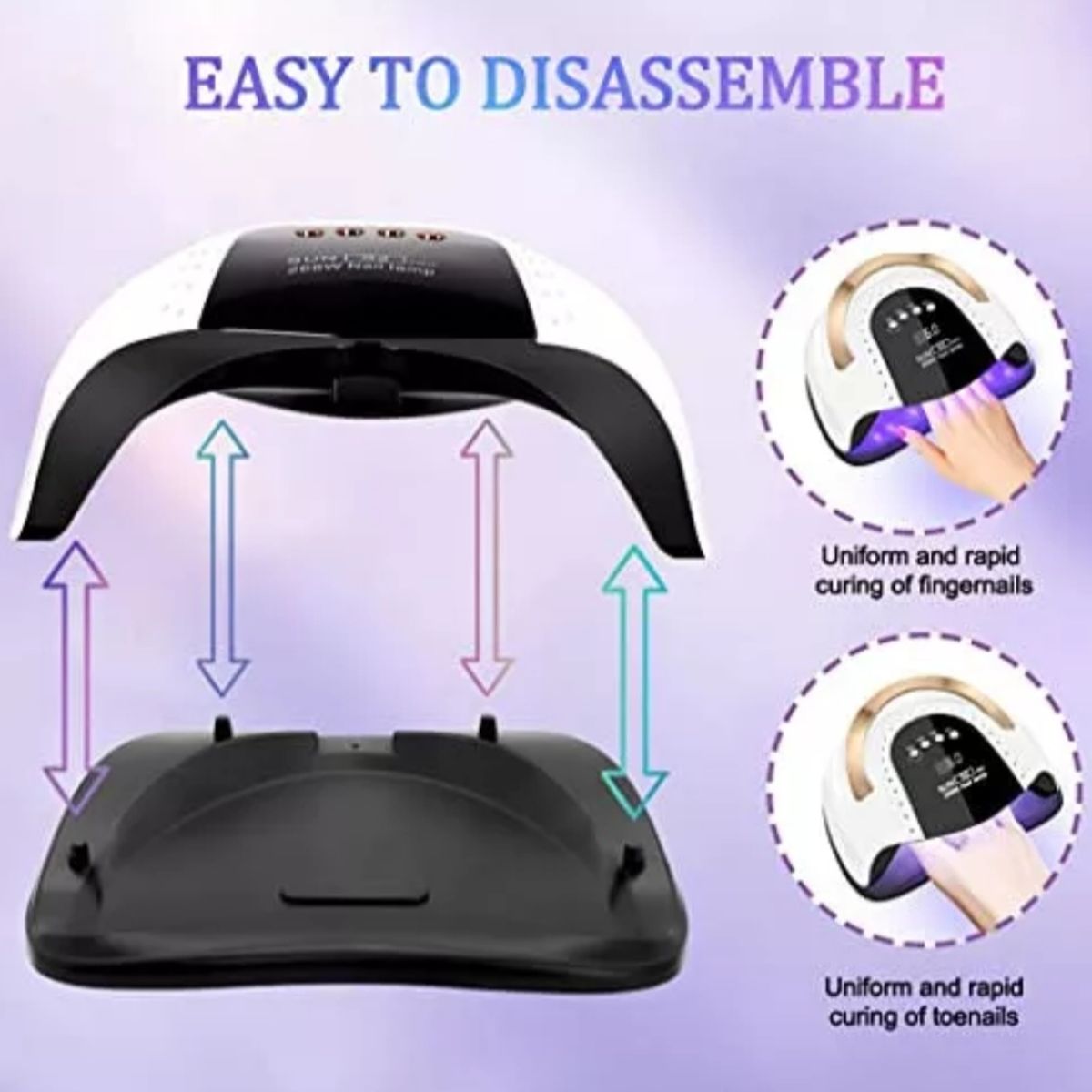 GENERICO - Lámpara Led Uv De Uñas 2 En 1 De 268w Secador De Uña