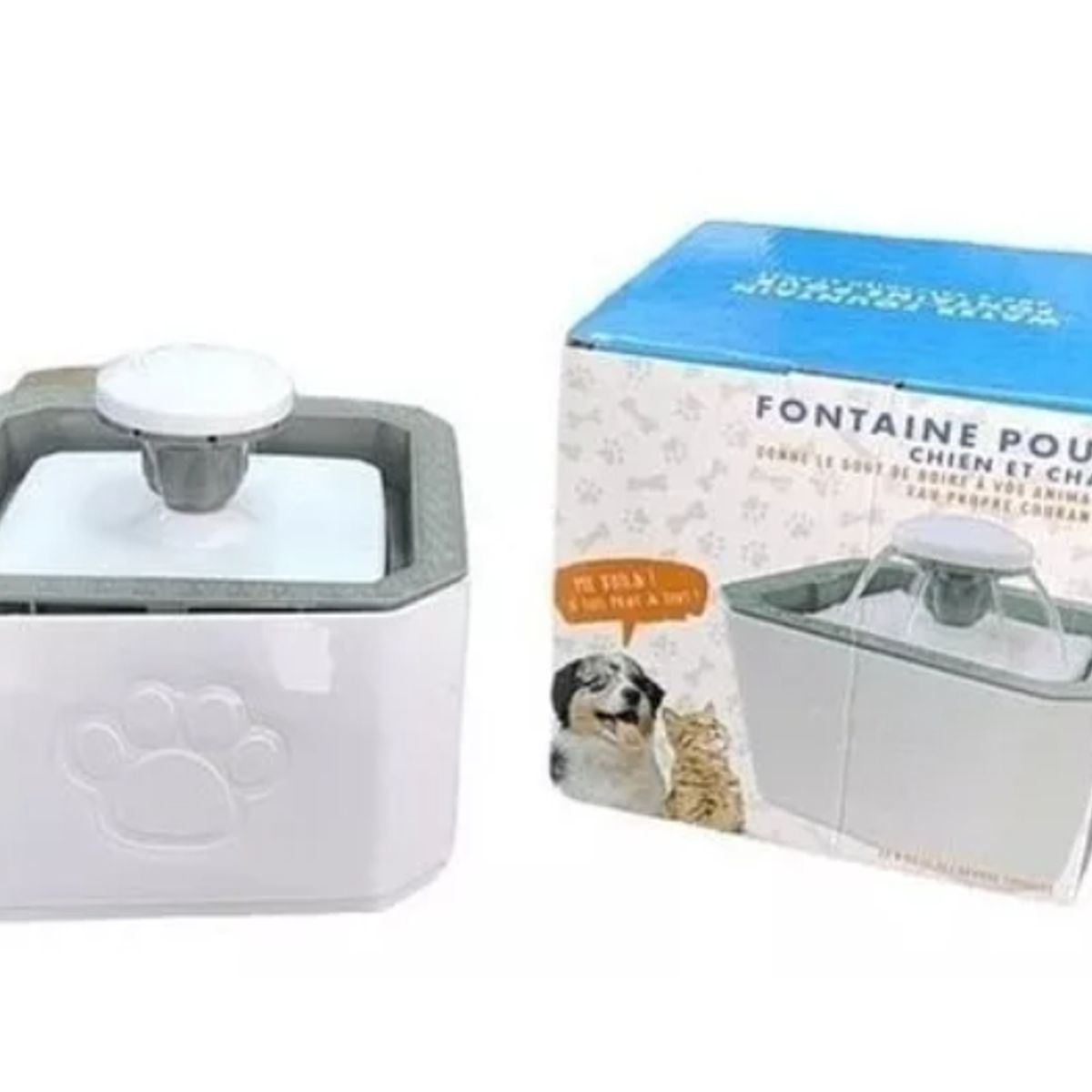 GENERICO - Fuente Dispensador De Agua Cuadrada 2.5 L Para Mascotas