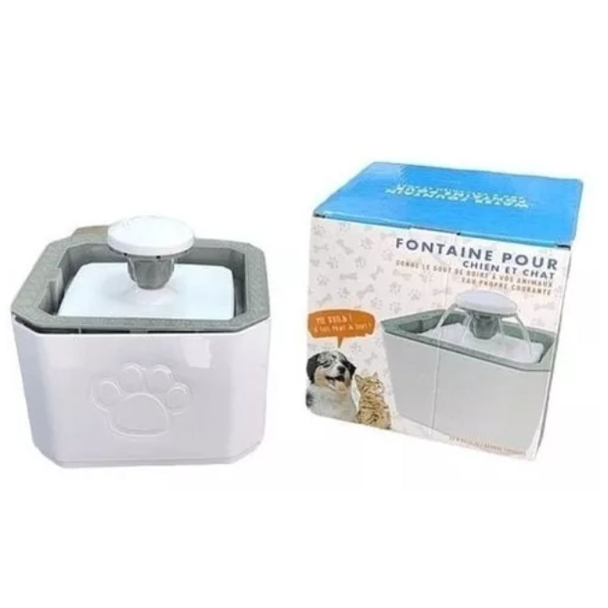 GENERICO - Fuente Dispensador De Agua Cuadrada 2.5 L Para Mascotas