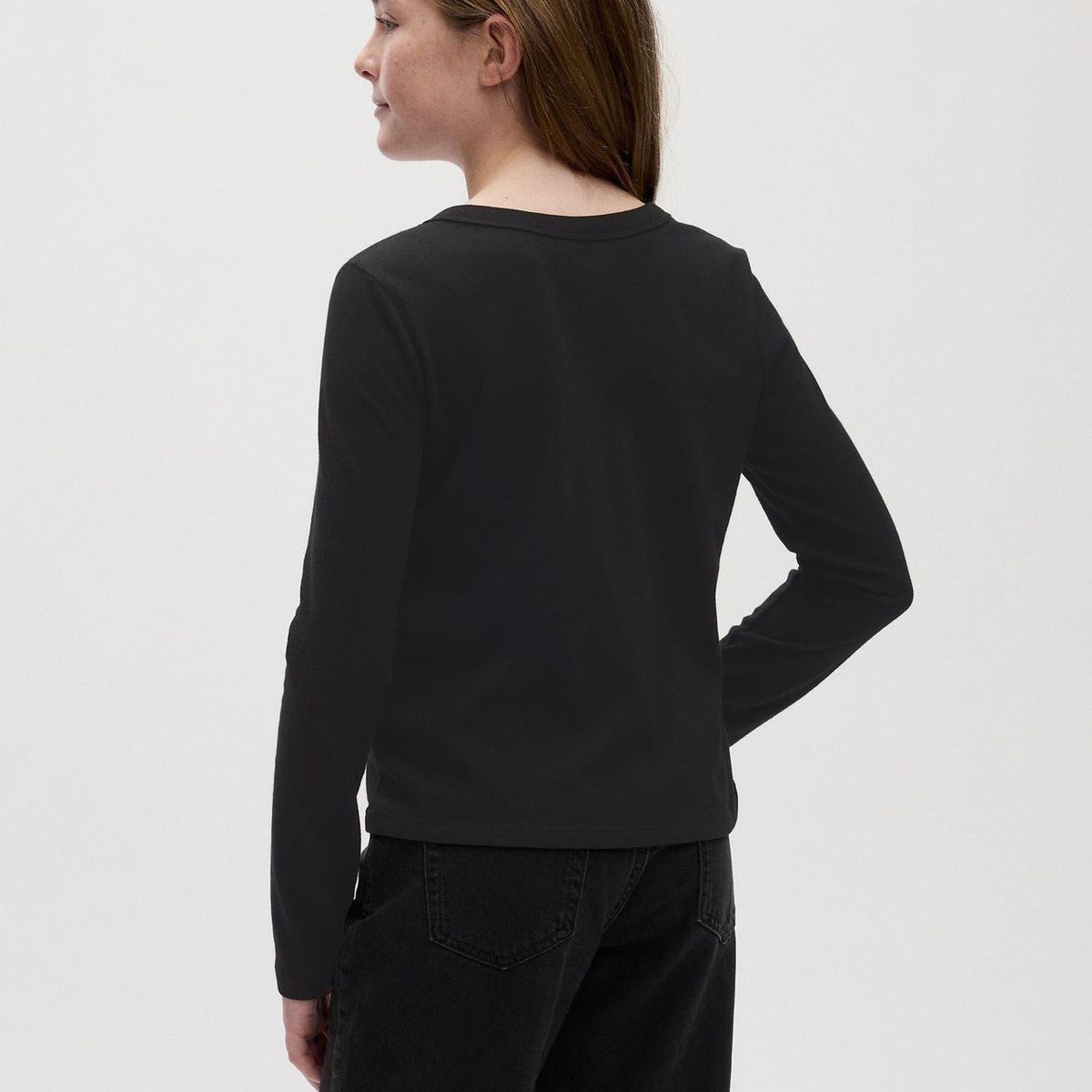 GAP - Polera Gráfica Manga Larga Negro GAP