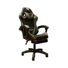 GENERICO - SILLA GAMER PENDRAGON 730-5 NEGRA GRIS RECLINABLE ALTURA REGULABLE ERGONOMICA GIRATORIA