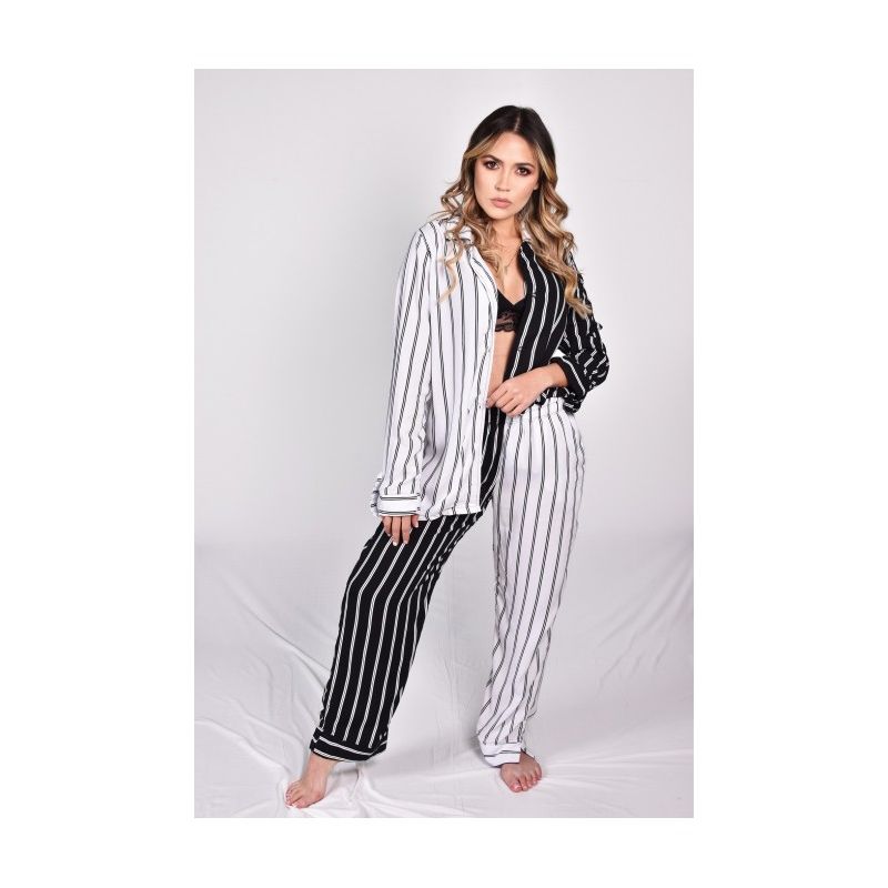 ADRIANA ARANGO - Pijama 3 Piezas Estampado Lineas 8888 S Adriana Arango