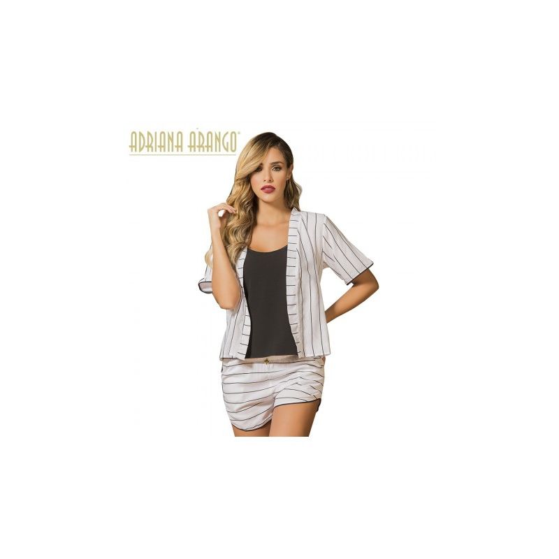 ADRIANA ARANGO - Pijama Pantalon Corto Marfil 7813 M Adriana Arango