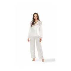 ADRIANA ARANGO - Pijama Pantalon Largo Marfil Pv004 Xl