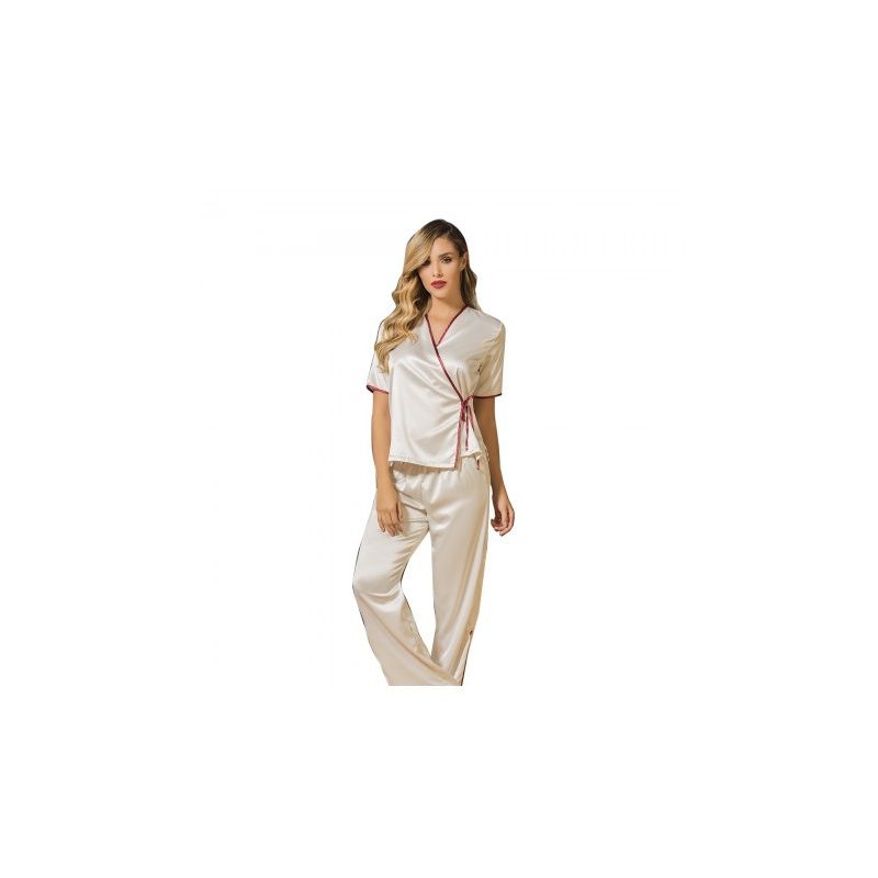 ADRIANA ARANGO - Pijama Pantalon Largo Marfil 7823 S Adriana Arango