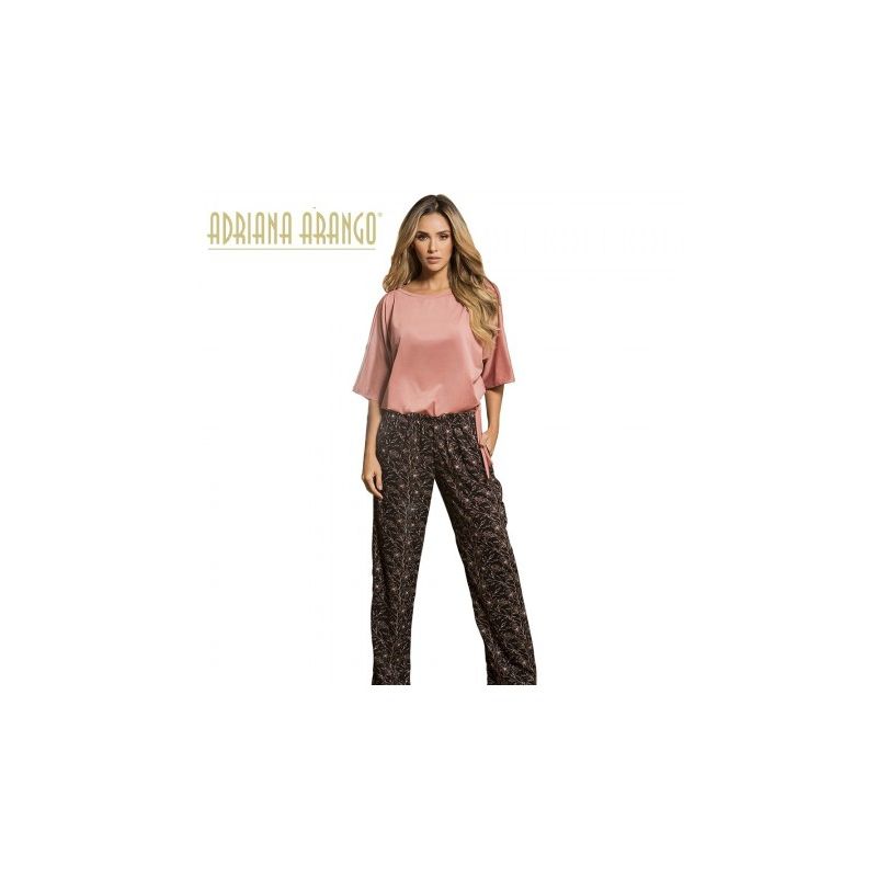 ADRIANA ARANGO - Pijama Pantalon Largo Rosado 7827 S Adriana Arango