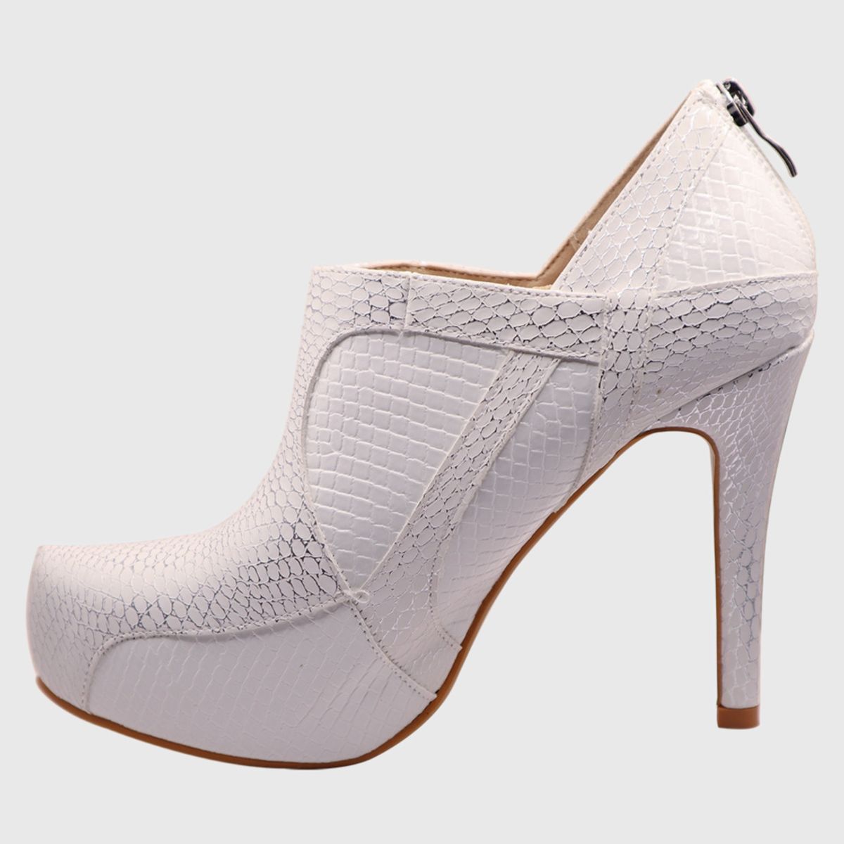 DINASTELLA - Botines de Taco aguja Blancos para Mujer Casuales Danicolle