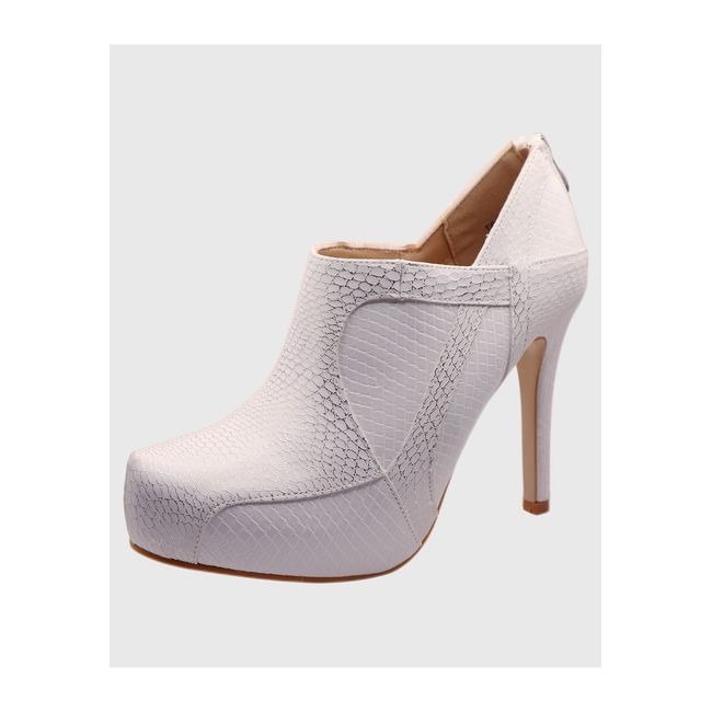 DINASTELLA - Botines de Taco aguja Blancos para Mujer Casuales Danicolle
