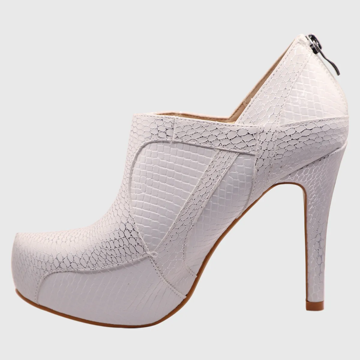 DINASTELLA - Botines de Taco aguja Blancos para Mujer Casuales Danicolle