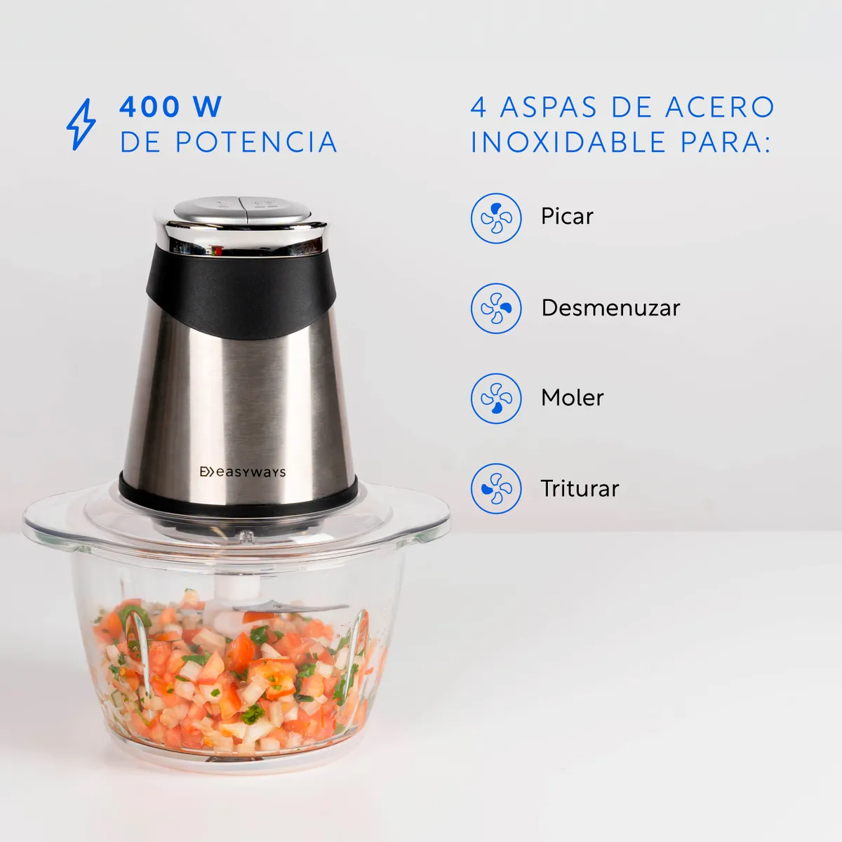 EASYWAYS - Picadora Power Cutter 1,2 L EasyWays