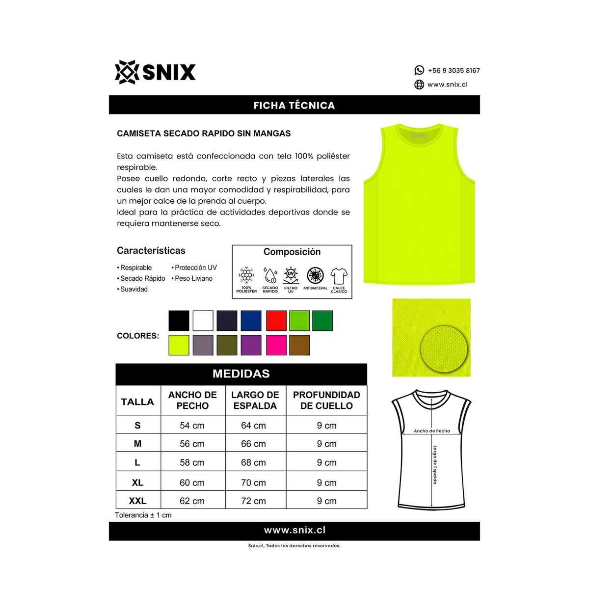 GENERICO - Camiseta Dry Fit Sin Mangas Infantil Snix