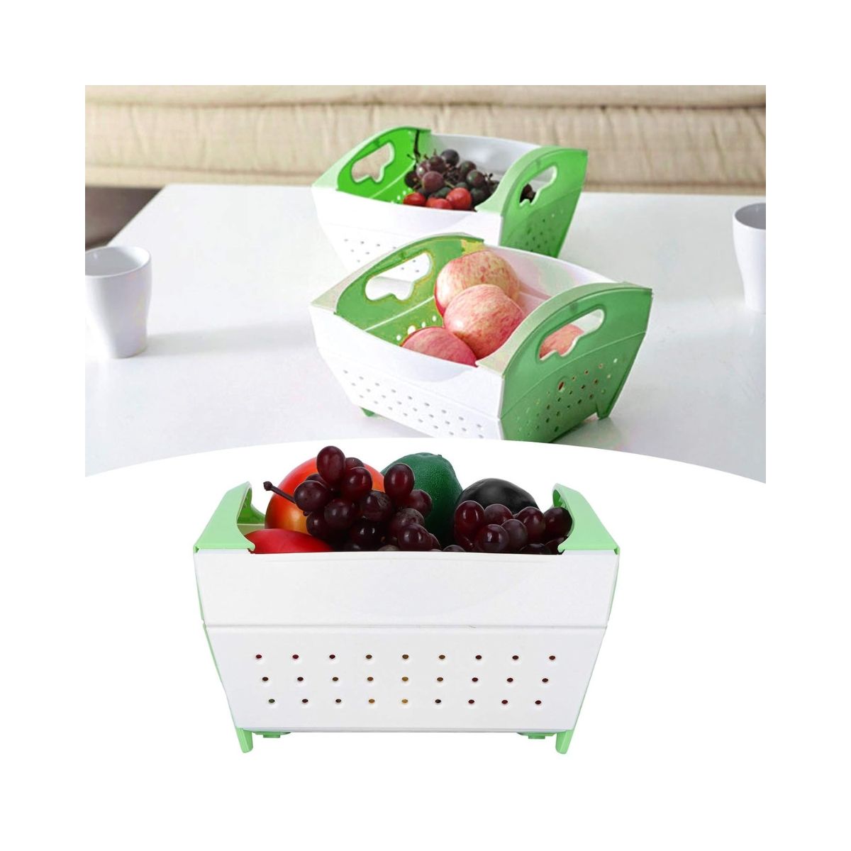 GENERICO - Colador Plegable Cuadrado con Drenaje