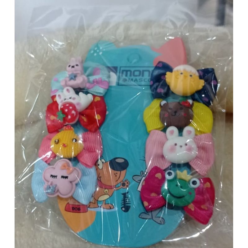 GENERICO - Pinches Para Mascotas Adornos Colores Surtidos
