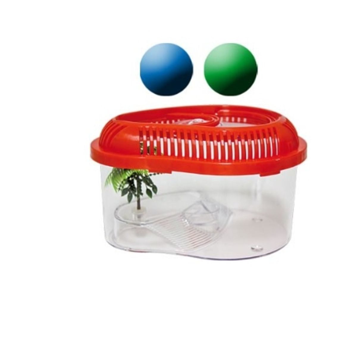 GENERICO - Mini Caja De Pecera Tanque De Plastico Rojo