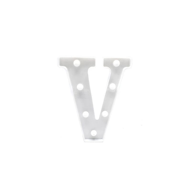 GENERICO - Letra V Con Luz LED 22cm