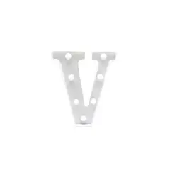 GENERICO - Letra V Con Luz LED 22cm