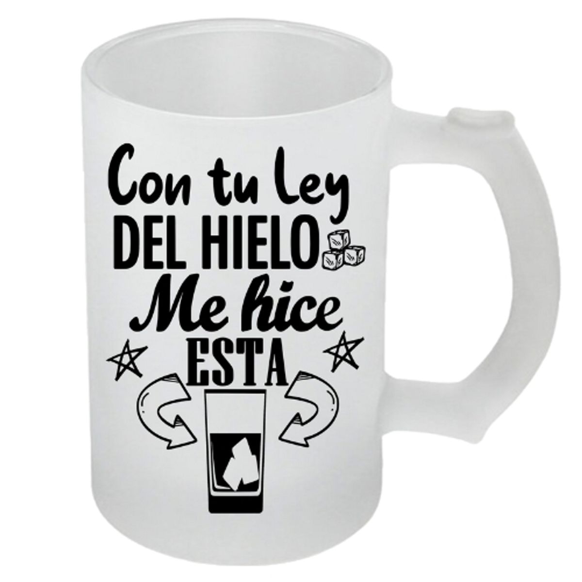 SUBLIM ART - Vaso shopero, vidrio empavonado, modelo VSE31, 470 cc.