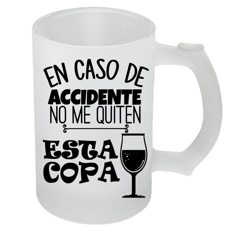 SUBLIM ART - Vaso shopero, vidrio empavonado, modelo VSE33, 470 cc.