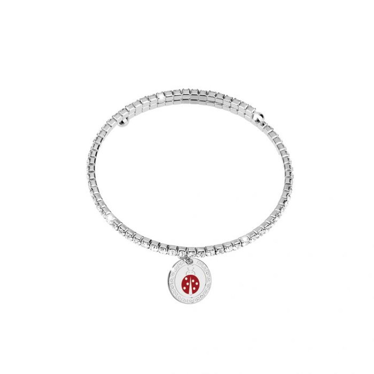REBECCA CHILE - Pulsera de oro blanco y cristales modelo My World - Chinita