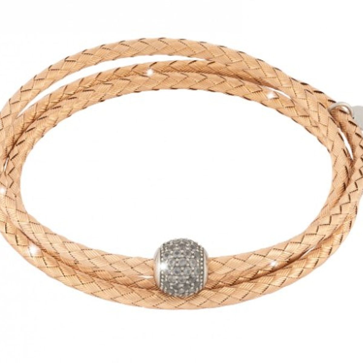 REBECCA CHILE - Pulsera de oro rosado y cristales modelo Balloon