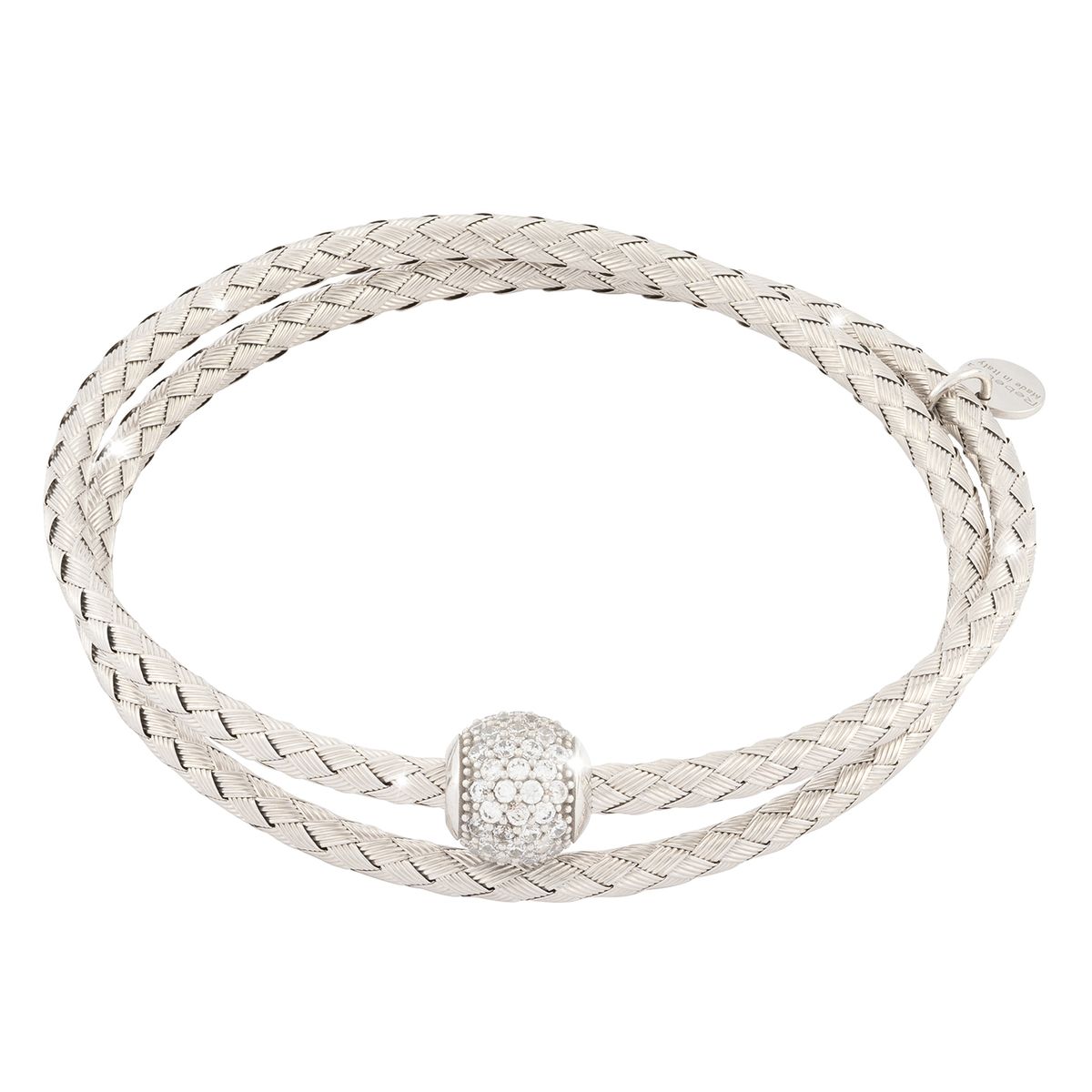 REBECCA CHILE - Pulsera de oro blanco y cristales modelo Balloon