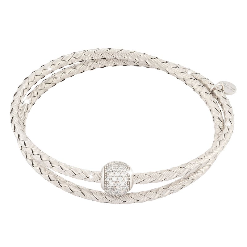 REBECCA CHILE - Pulsera de oro blanco y cristales modelo Balloon