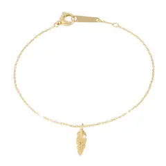 REBECCA CHILE - Pulsera de oro modelo My World - Pluma