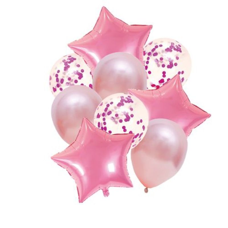 GENERICO - Globos Latex DIferentes Diseños Color Rosa