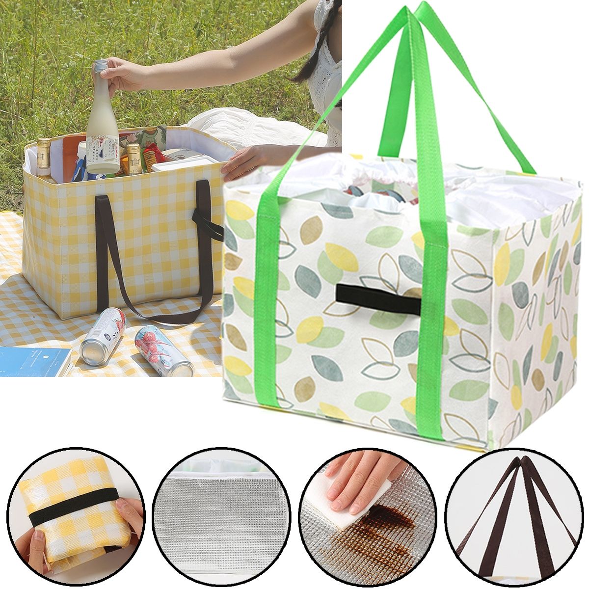 EDWINAYY - Bolsa De Picnic De Gran Capacidad Con Aislamiento Para Acamp