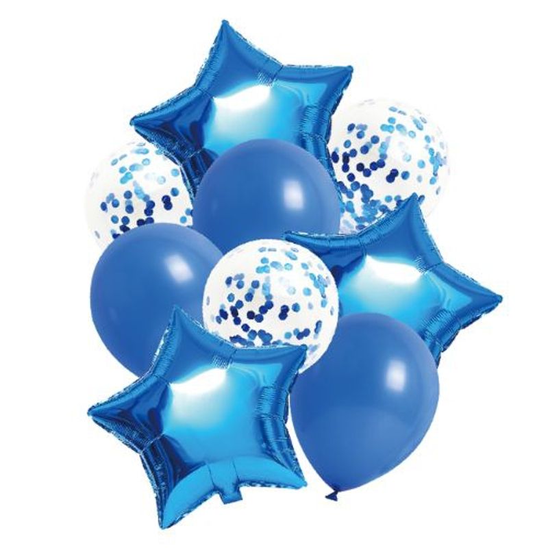 GENERICO - Globo Diseño Estrella Redondo Color Azul